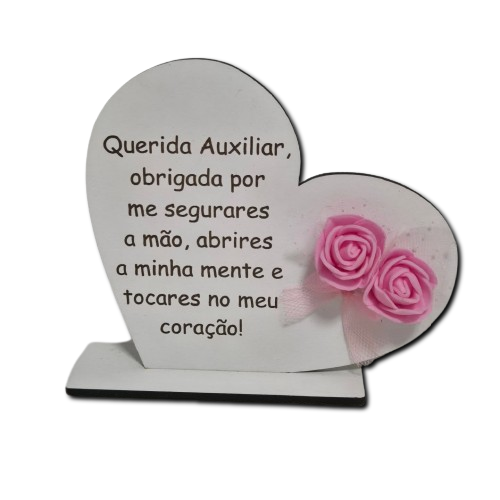 Coração c/ Dedicatória - Personalizável