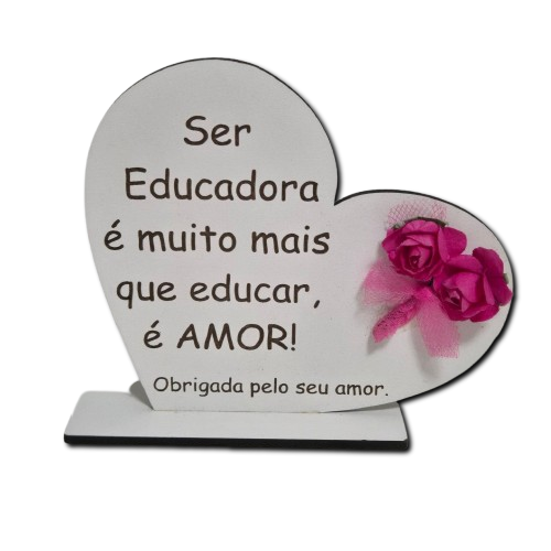 Coração c/ Dedicatória - Personalizável