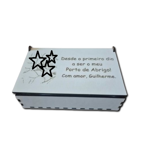 Caixa com lembrança personalizada
