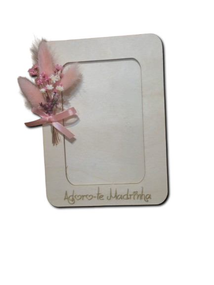 Moldura Personalizável com Flores Secas