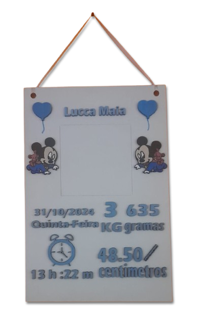 Quadro de nascimento - Personalizável