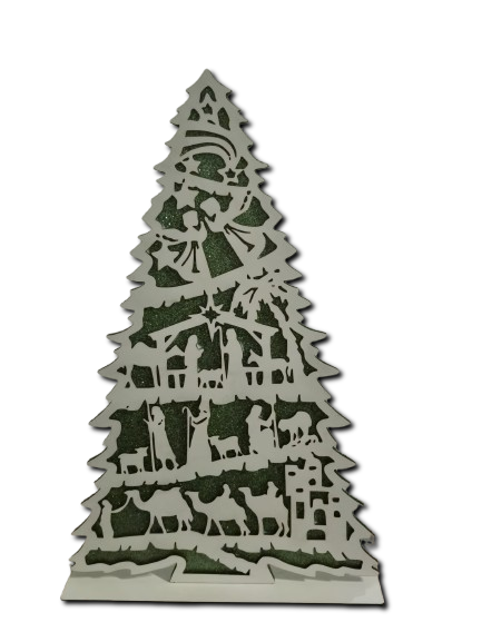 Arvore de natal com tema menino Jesus