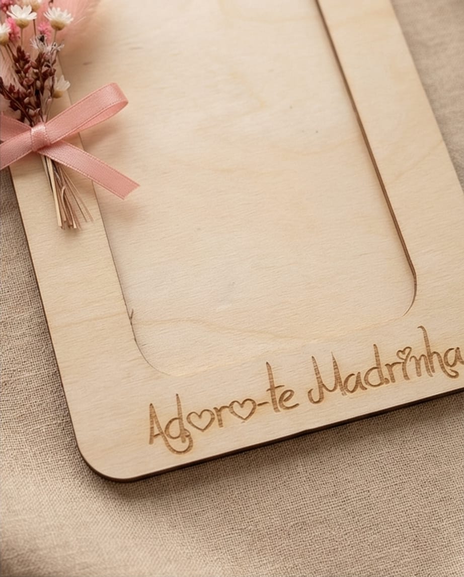Moldura Personalizável com Flores Secas