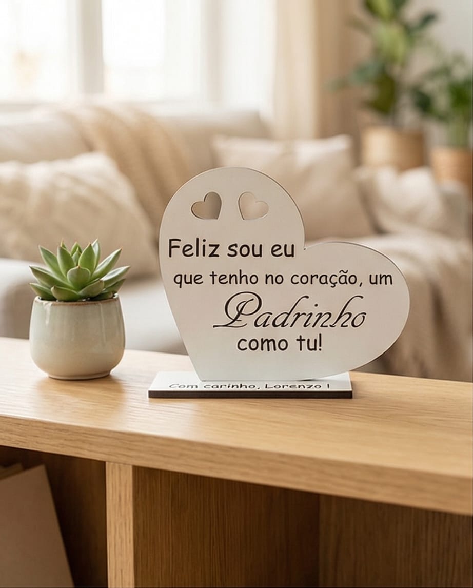 Lembrança Personalizada em Forma de Coração