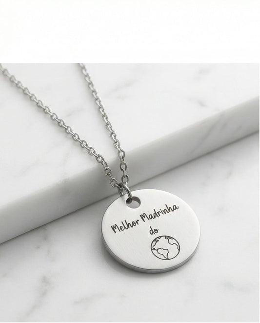 Colar Personalizado - Medalha com Gravação Especial