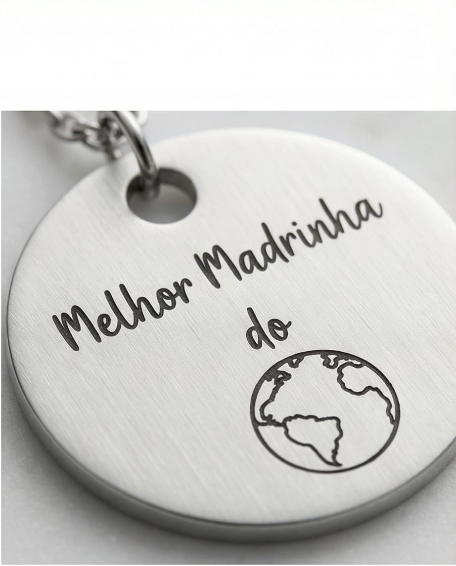 Colar Personalizado - Medalha com Gravação Especial