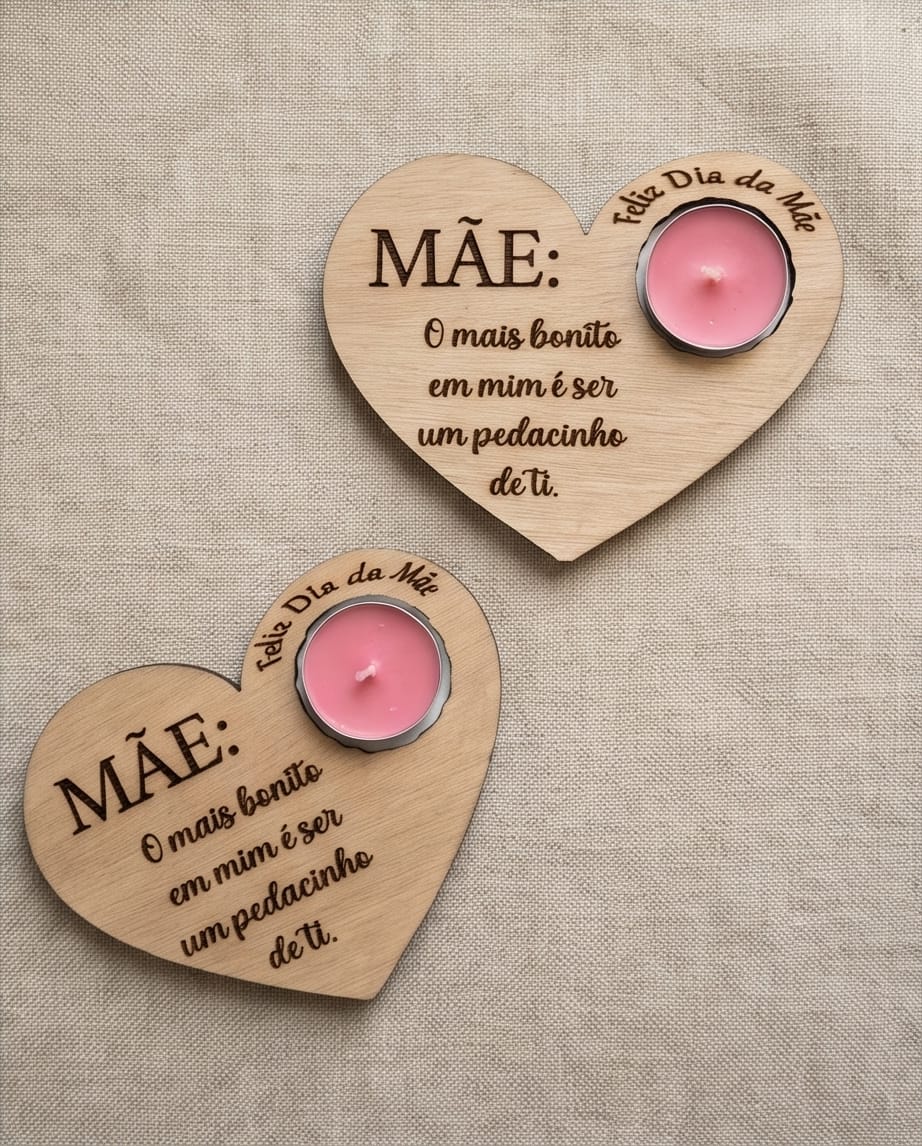 Coração com Vela Personalizado