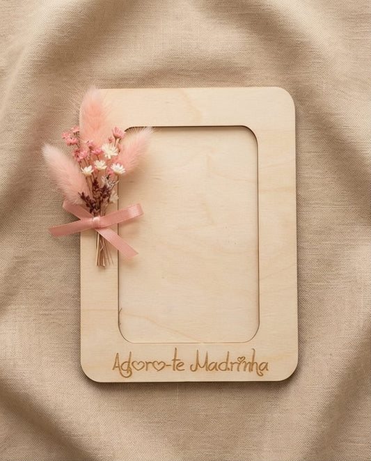 Moldura Personalizável com Flores Secas