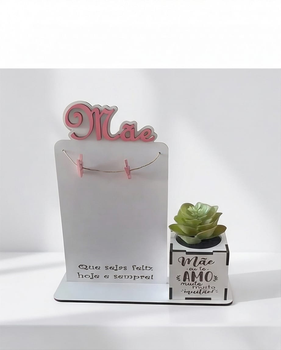 Porta-Foto e Vaso com Dedicatória