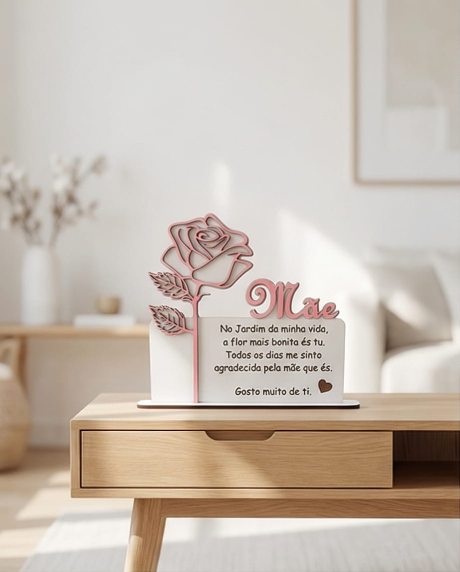 Lembrança Personalizada para Mãe com Rosa