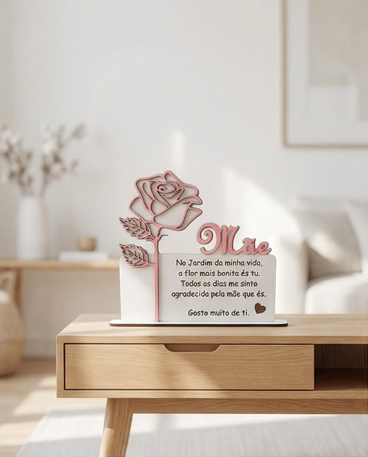 Lembrança Personalizada para Mãe com Rosa