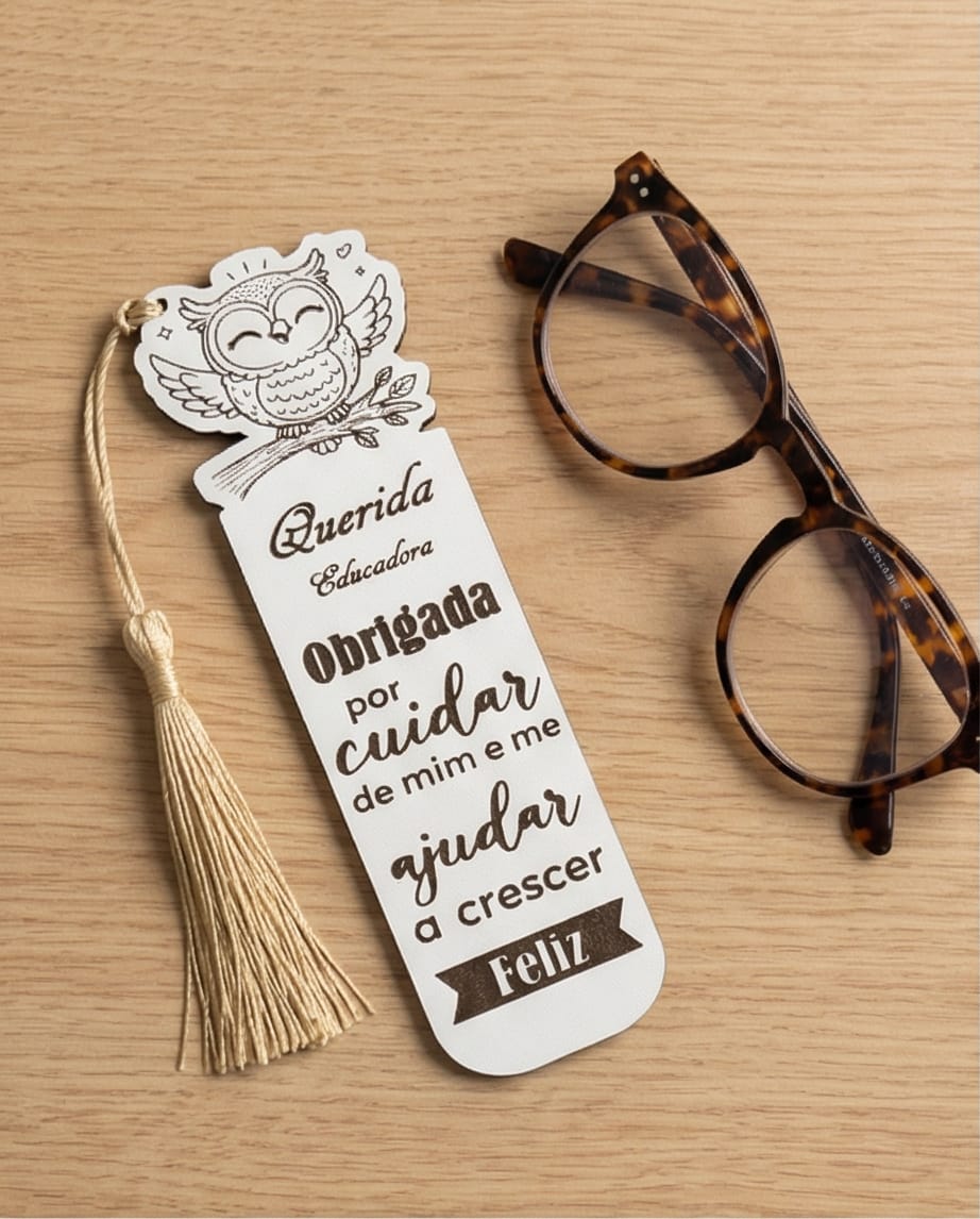 Marcador de livro personalizável