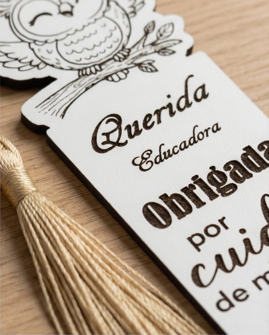 Marcador de livro personalizável