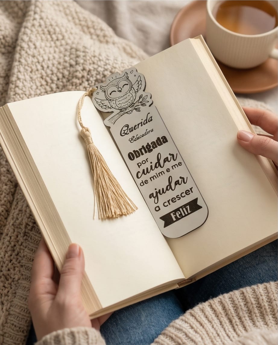 Marcador de livro personalizável